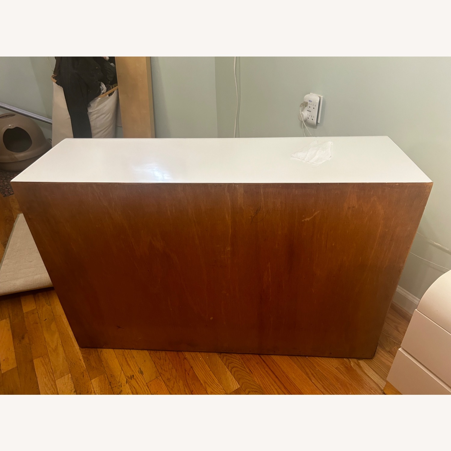 80’s Post-Modern Lacquered Waterfall Desk - image-4