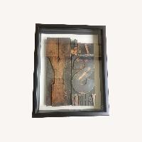 Framed Vintage Letterpress Wood Type Collage