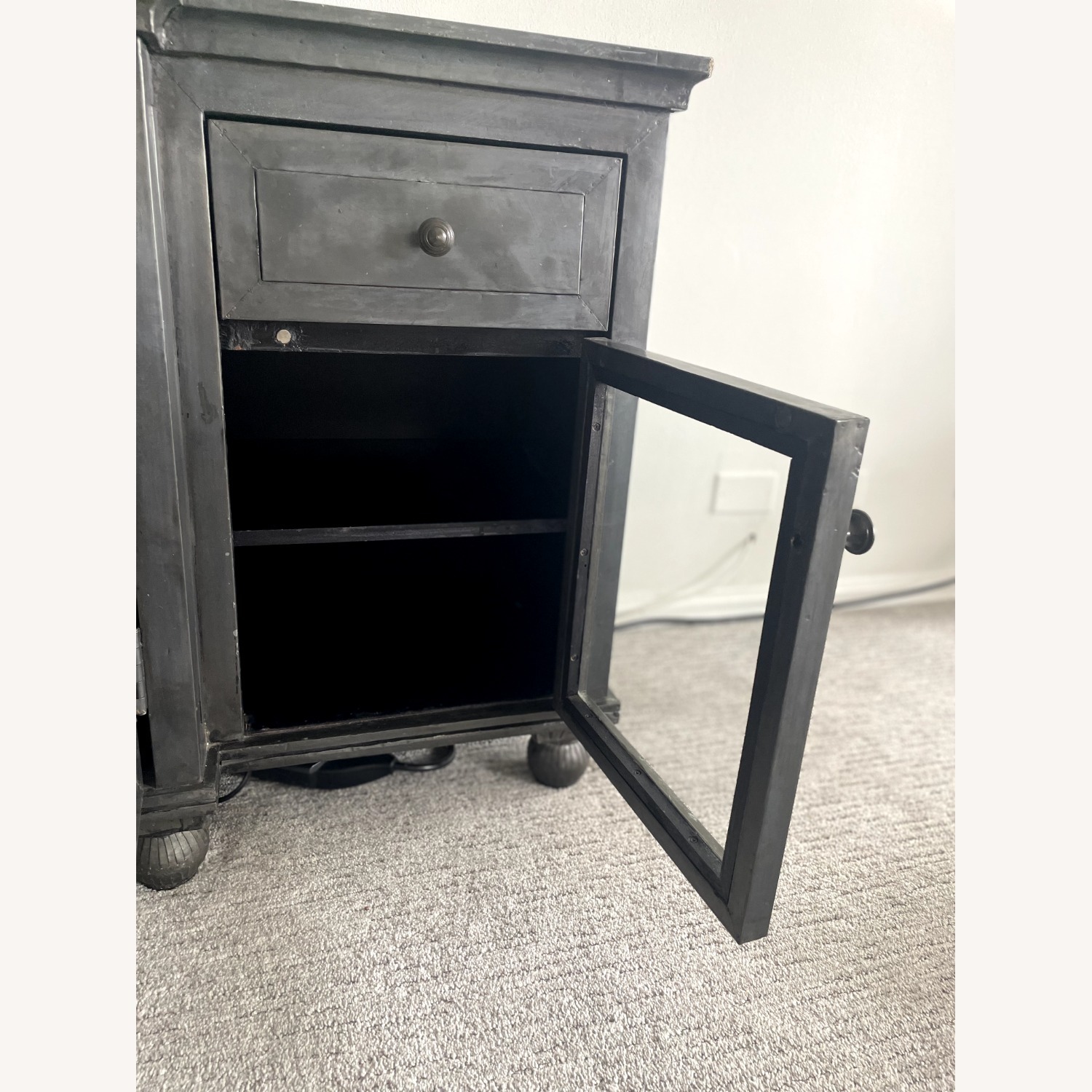 Restoration Hardware Annecy Metal-Wrapped Glass Media Console - image-5