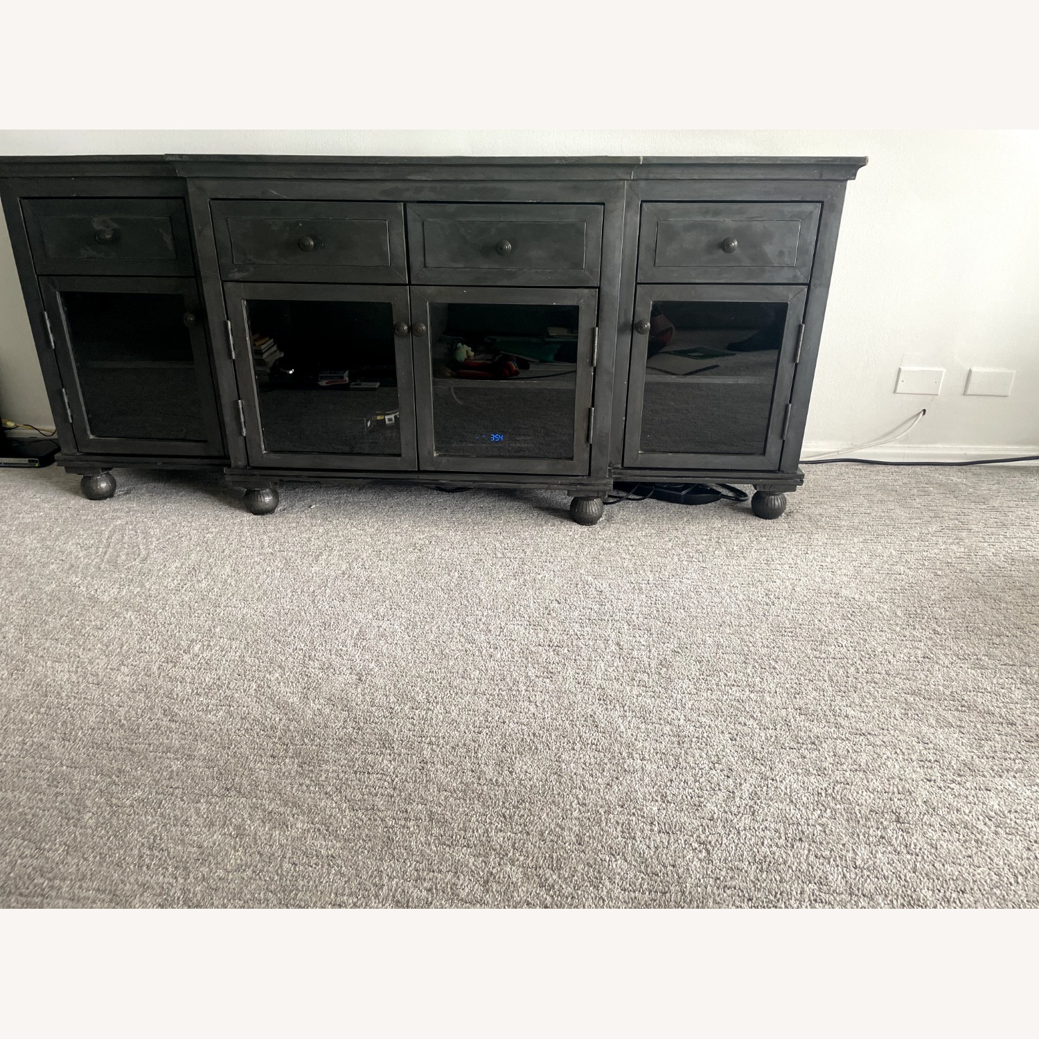 Restoration Hardware Annecy Metal-Wrapped Glass Media Console - image-1