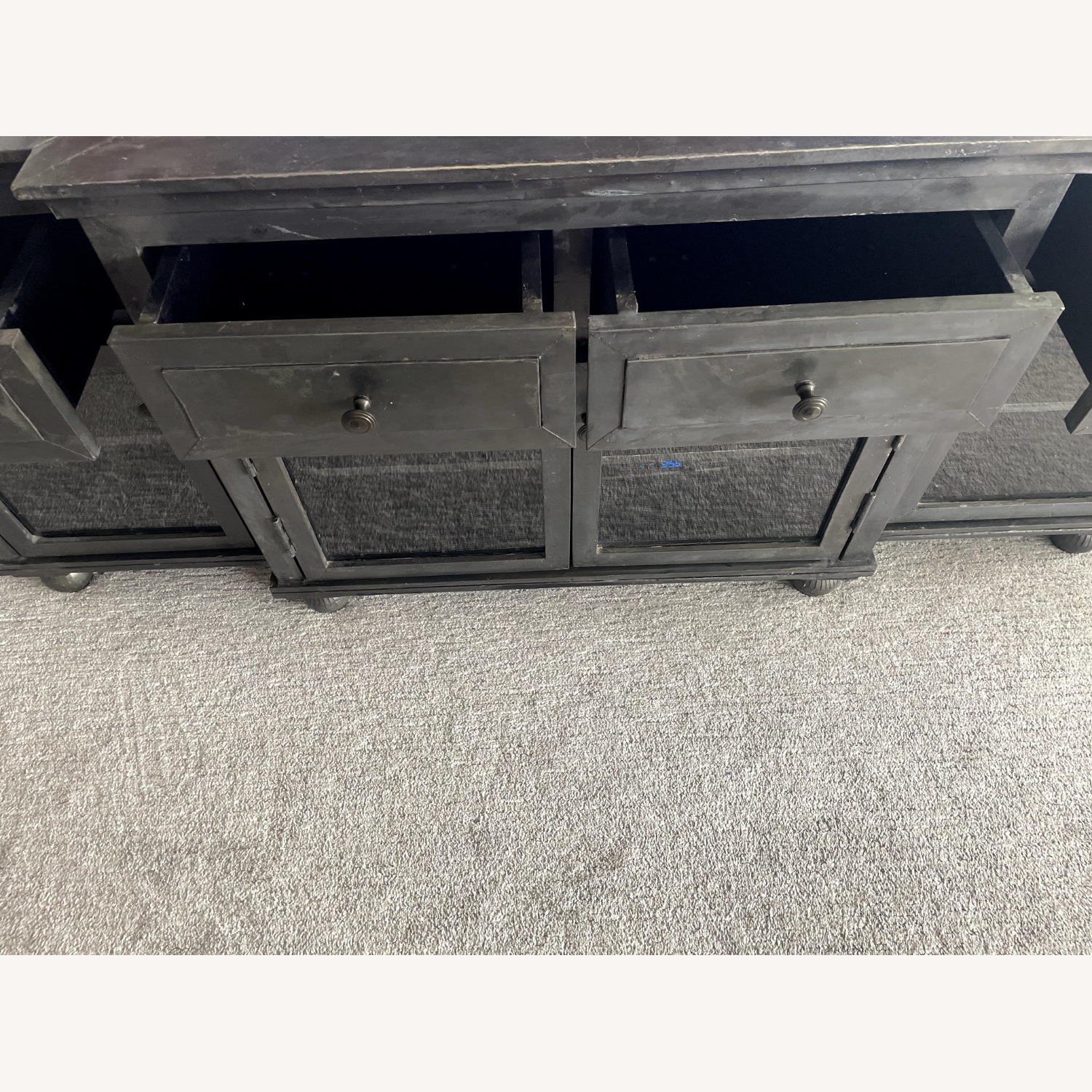 Restoration Hardware Annecy Metal-Wrapped Glass Media Console - image-2