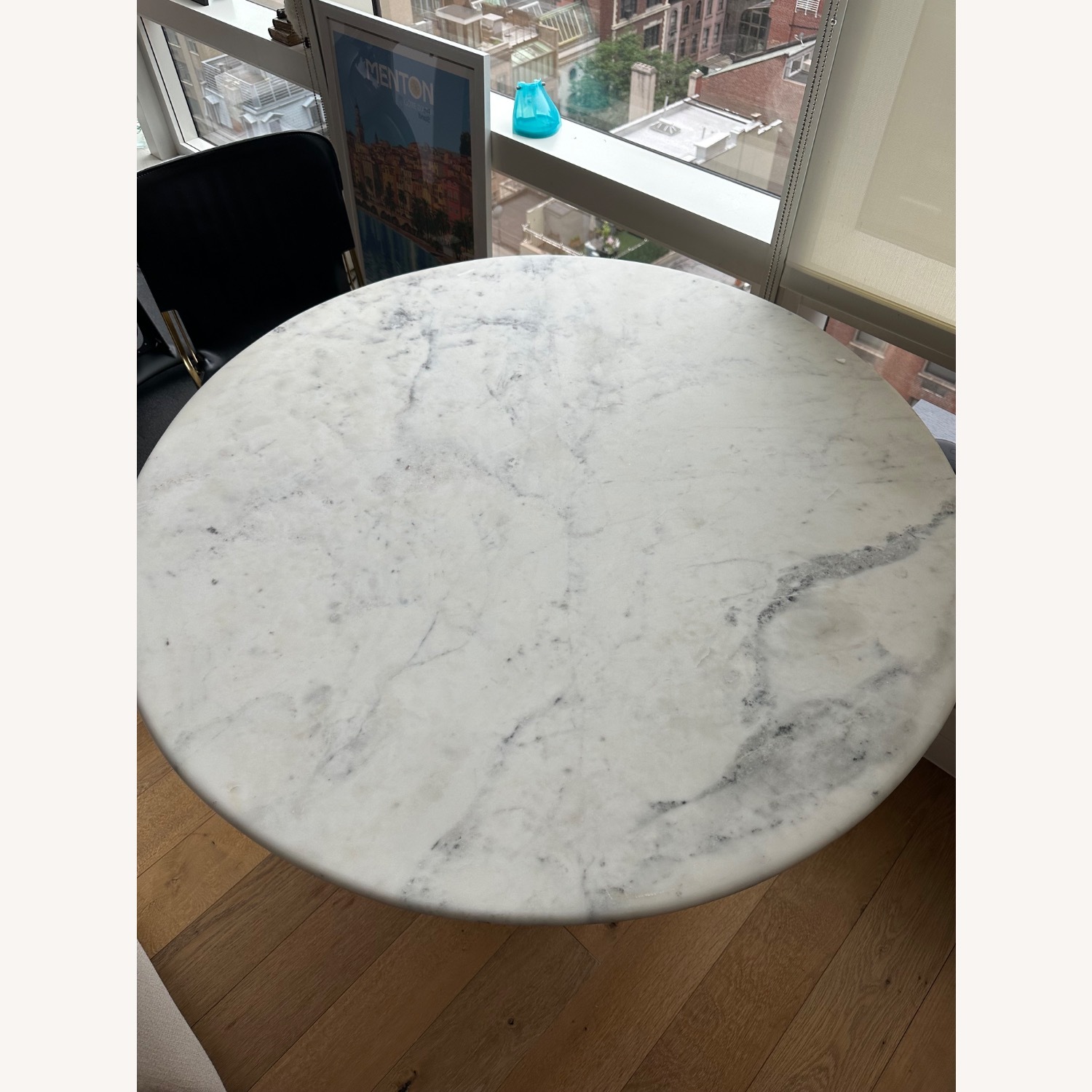 West Elm Silhouette Pedestal Marble Dining Table - image-6