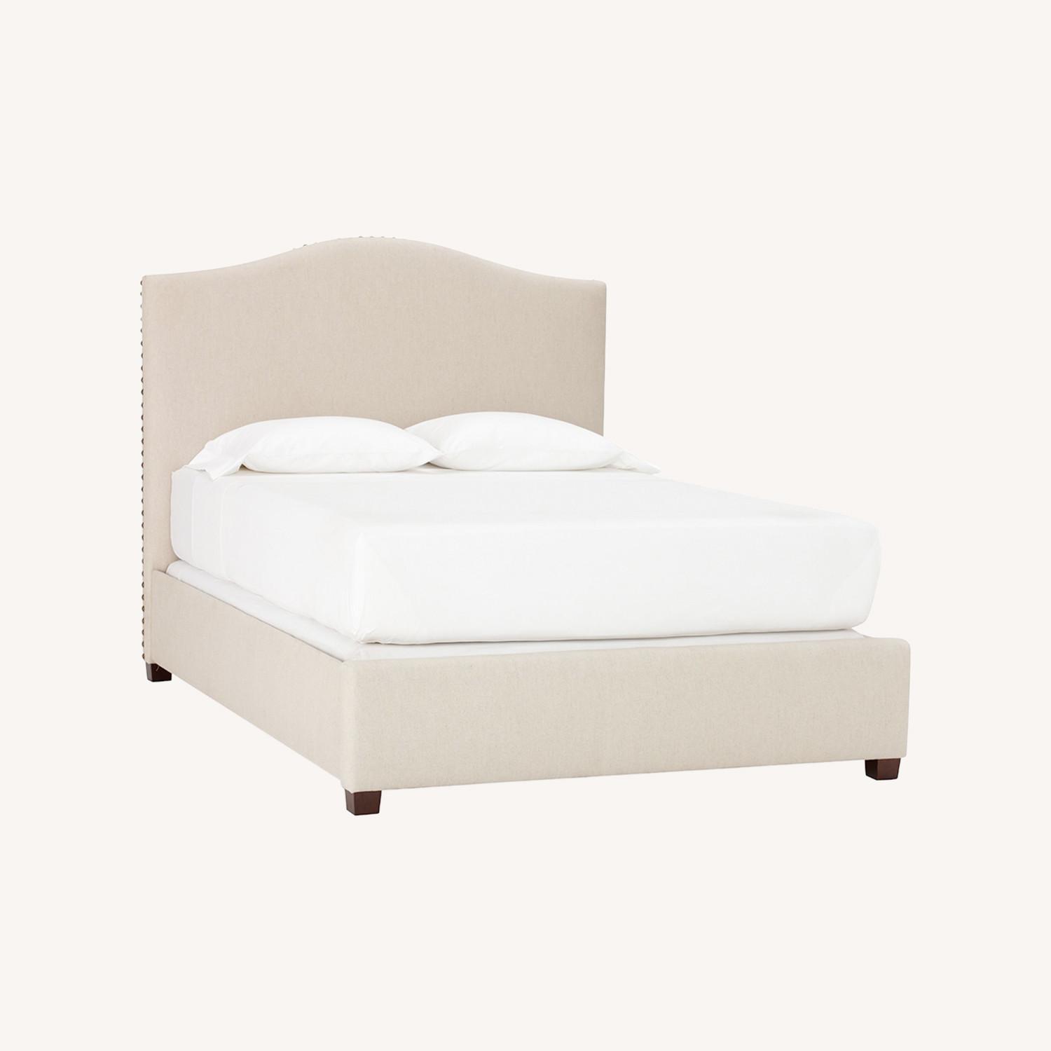 Pottery Barn Upholstered Queen Bed - image-0