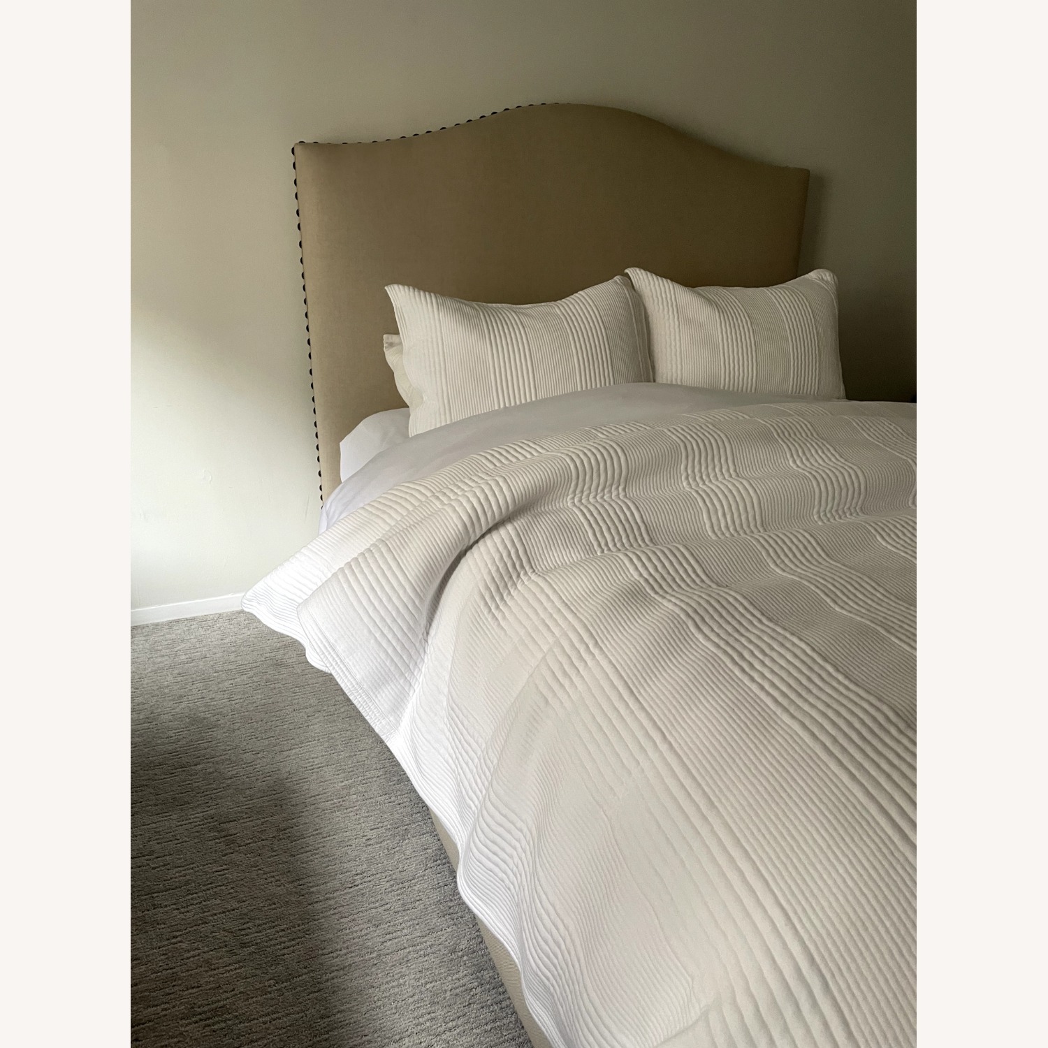 Pottery Barn Upholstered Queen Bed - image-3