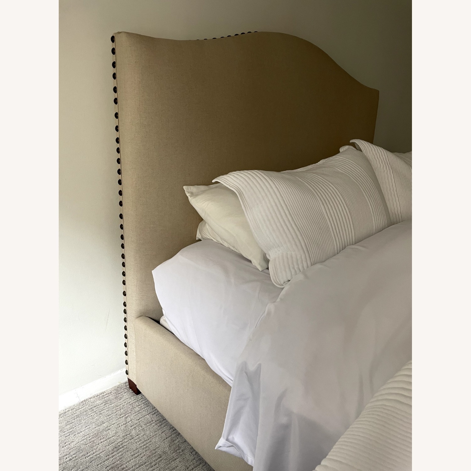 Pottery Barn Upholstered Queen Bed - image-4