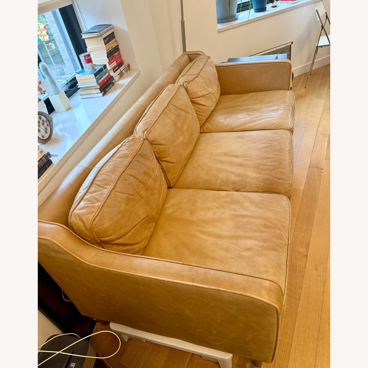 West Elm Hamilton Leather Sofa - image-4