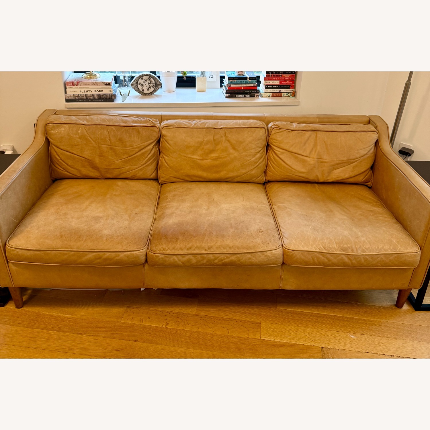 West Elm Hamilton Leather Sofa - image-1