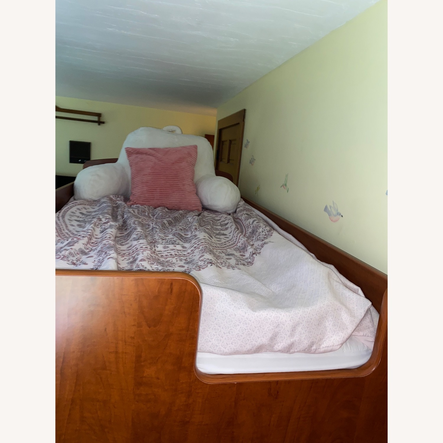 Twin Over Full Storage Dark Wood Bunk Bed - image-4