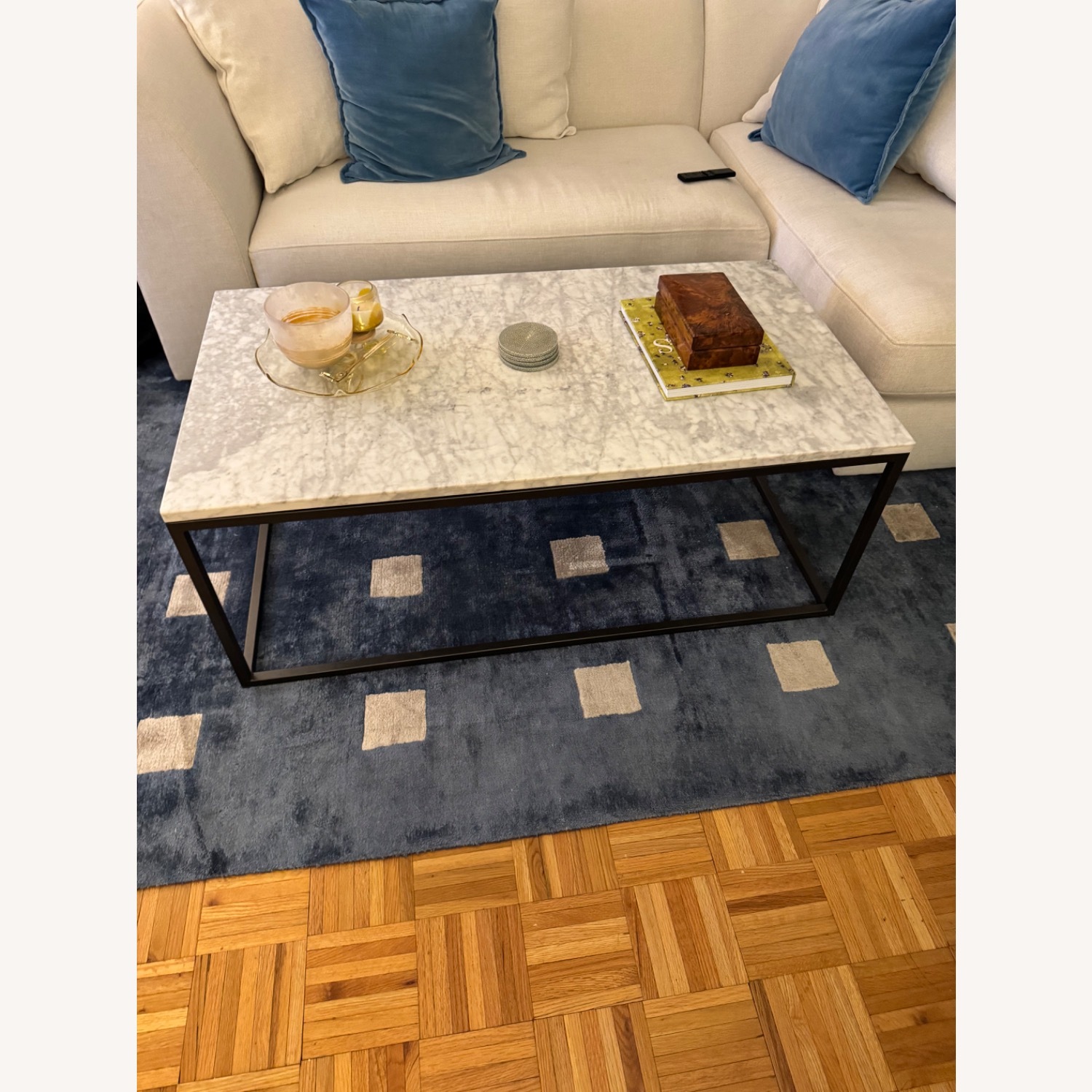 West Elm Marble Coffee Table - image-1