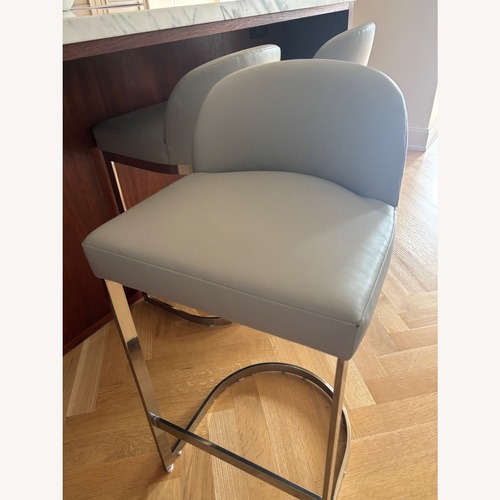 Used 3 Custom Gray Barstools for sale on AptDeco