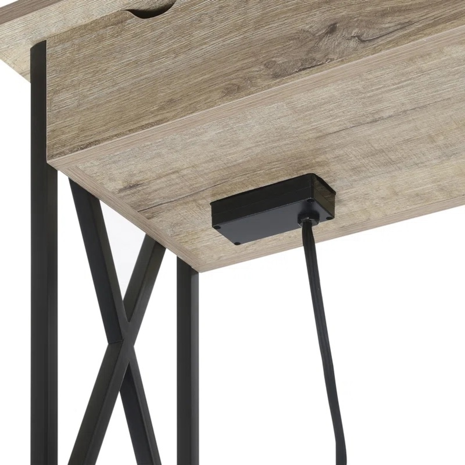 End Table with Built-In Outlets and USB Ports - image-6