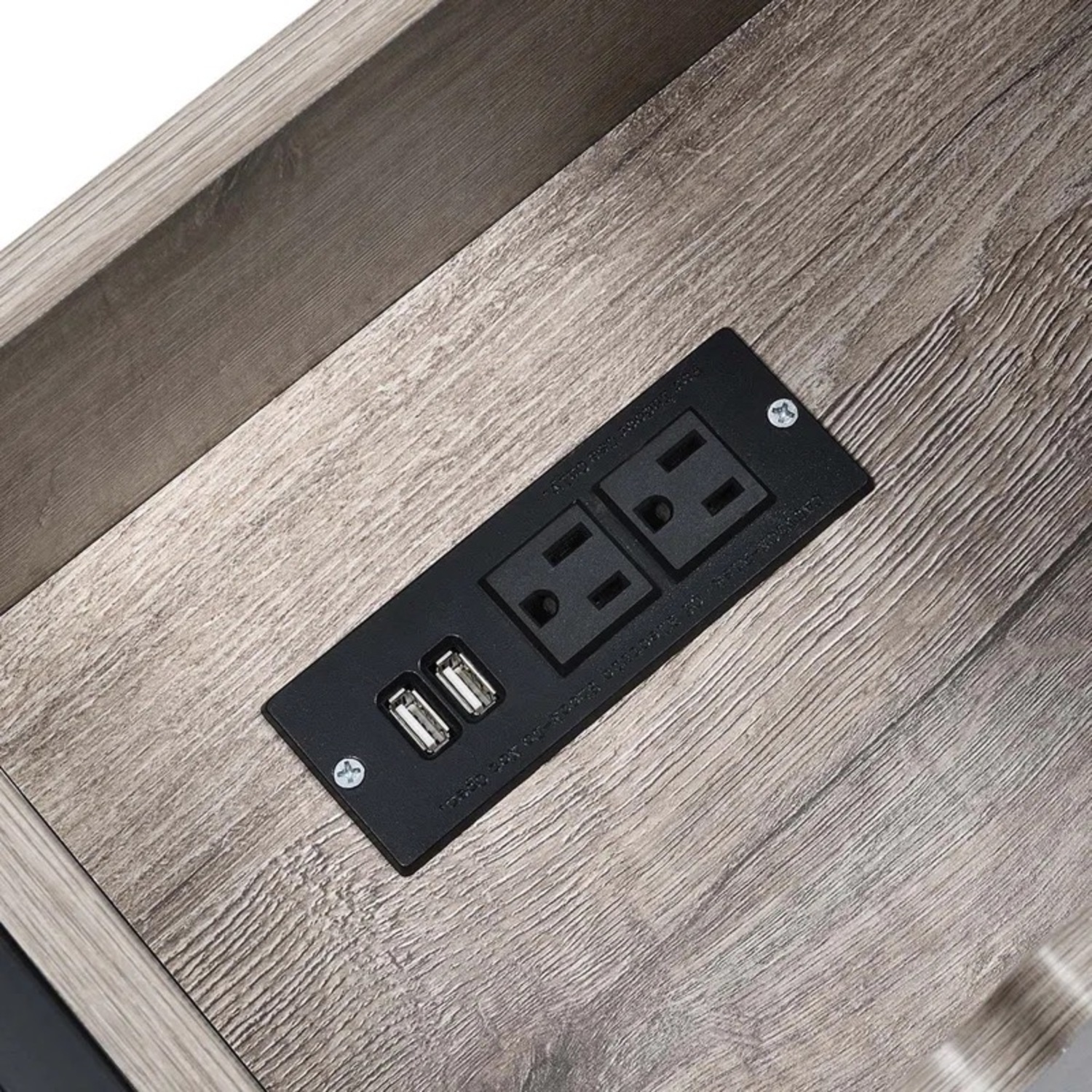 End Table with Built-In Outlets and USB Ports - image-5