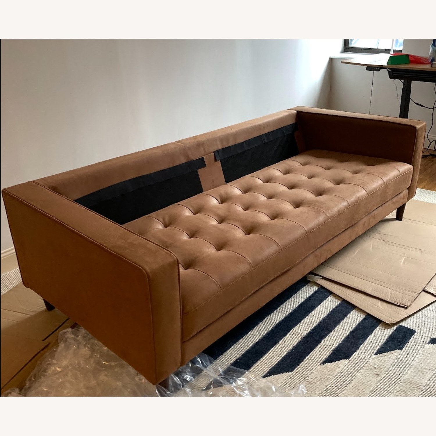 Reign 87.8'' Vegan Leather Sofa by Steelside - image-2