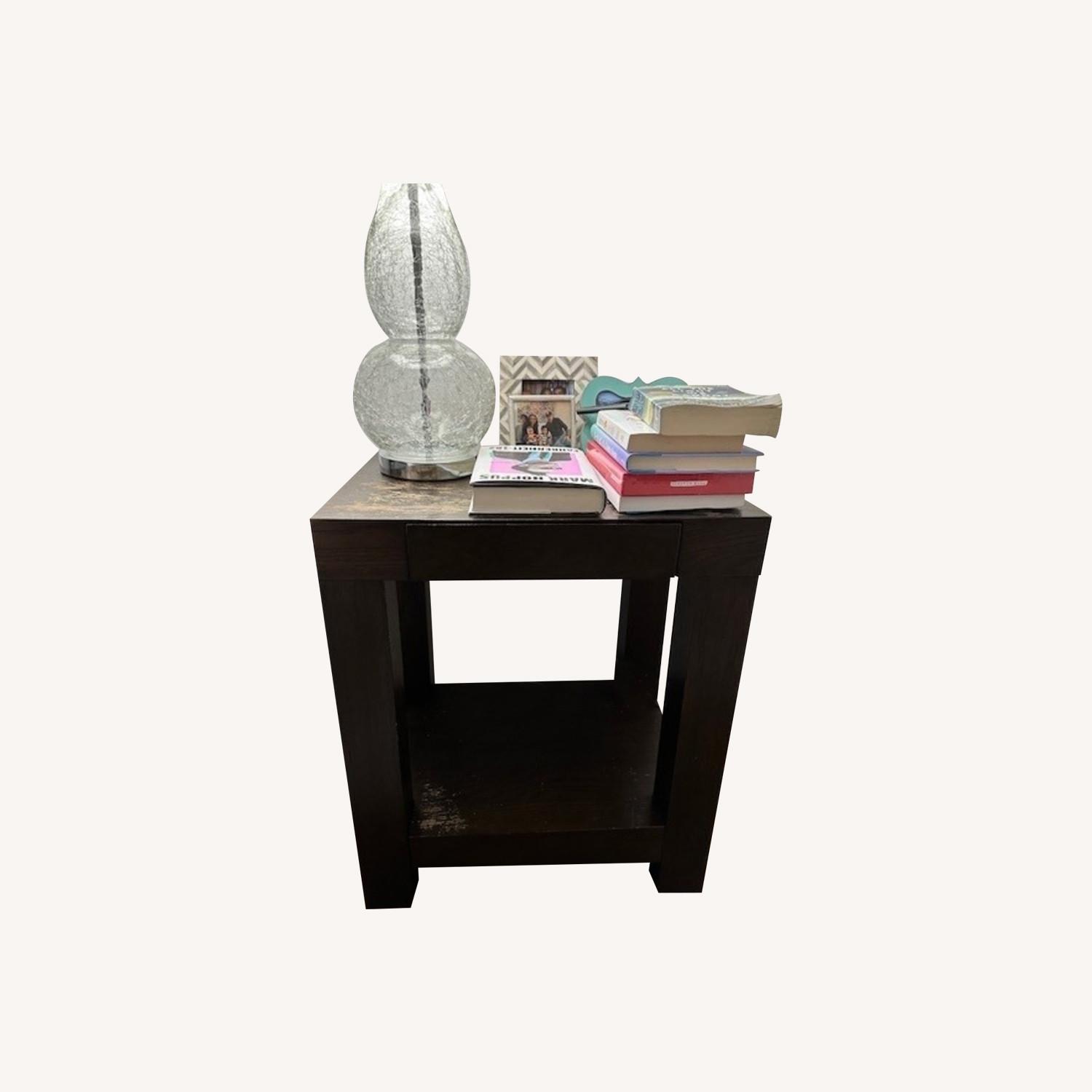 2 West Elm Night Wooden Nightstands - image-0