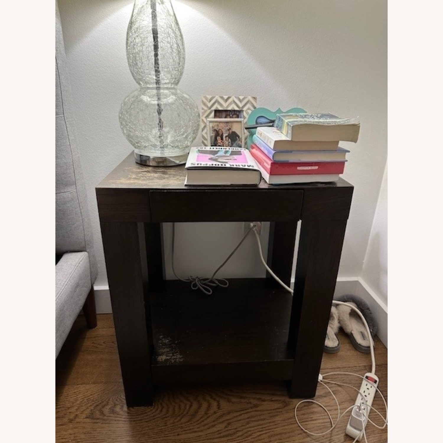 2 West Elm Night Wooden Nightstands - image-1