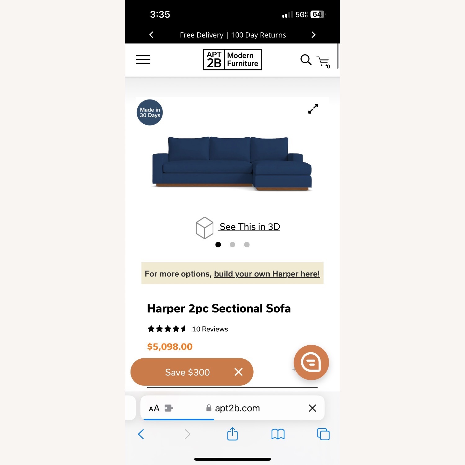 Apt2b Custom Sectional - image-2