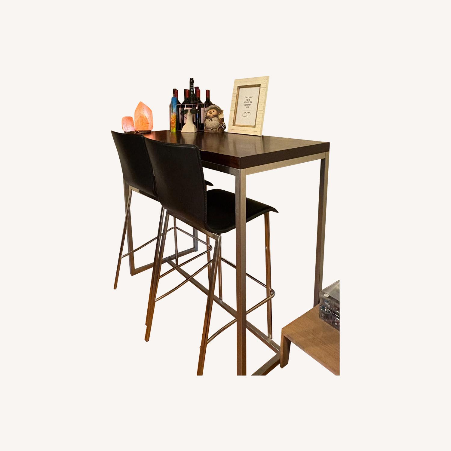 CB2 High Top Table With 2 Chairs - image-0