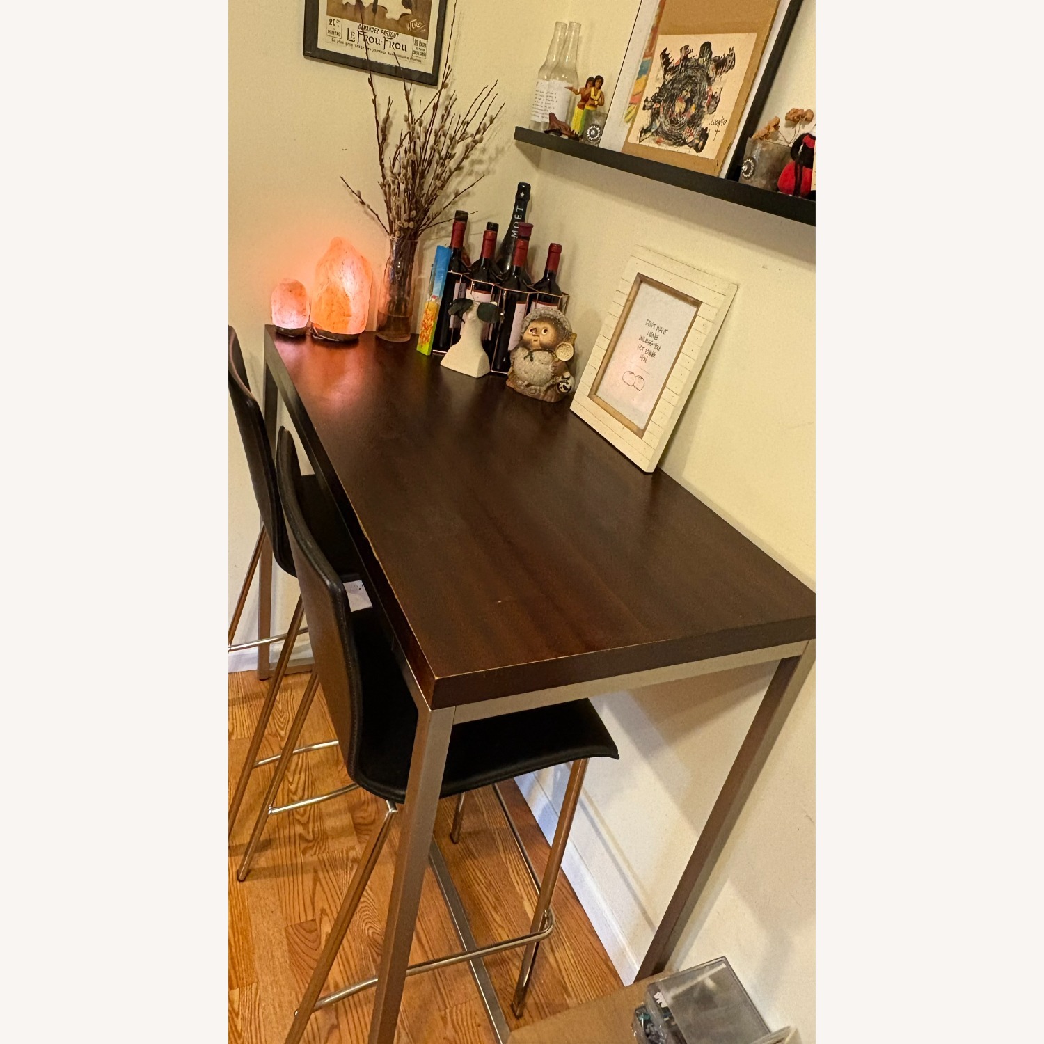 CB2 High Top Table With 2 Chairs - image-2