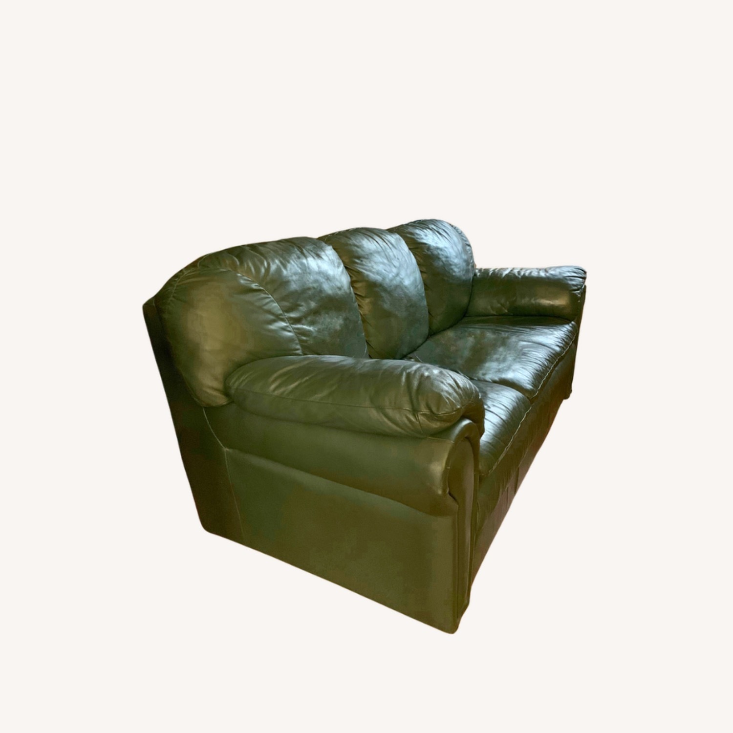 Coja Green Leather Sofa - image-3
