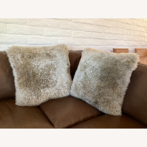 Used Shearling Pillows - Set of 2 for sale on AptDeco