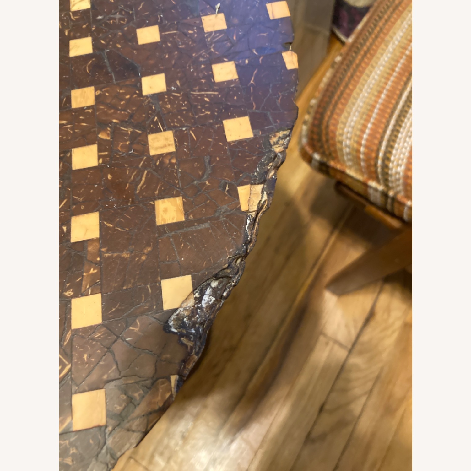 Indo Puri Cone Side Table, Handmade Coconut/Ivory - image-2