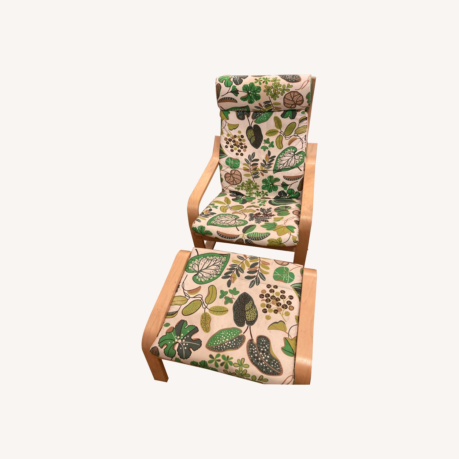 IKEA POANG Chair With Ottoman - image-0