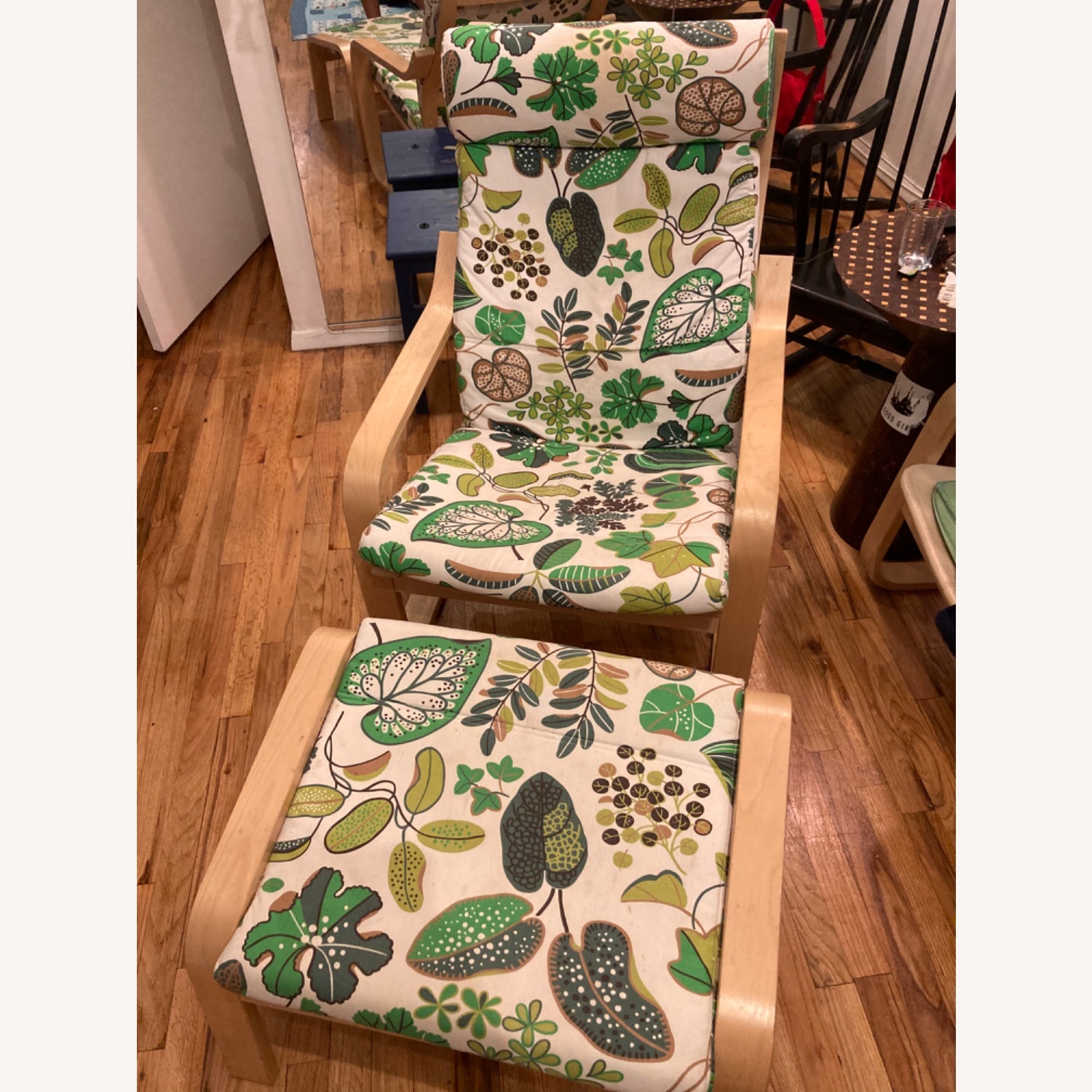 IKEA POANG Chair With Ottoman - image-1
