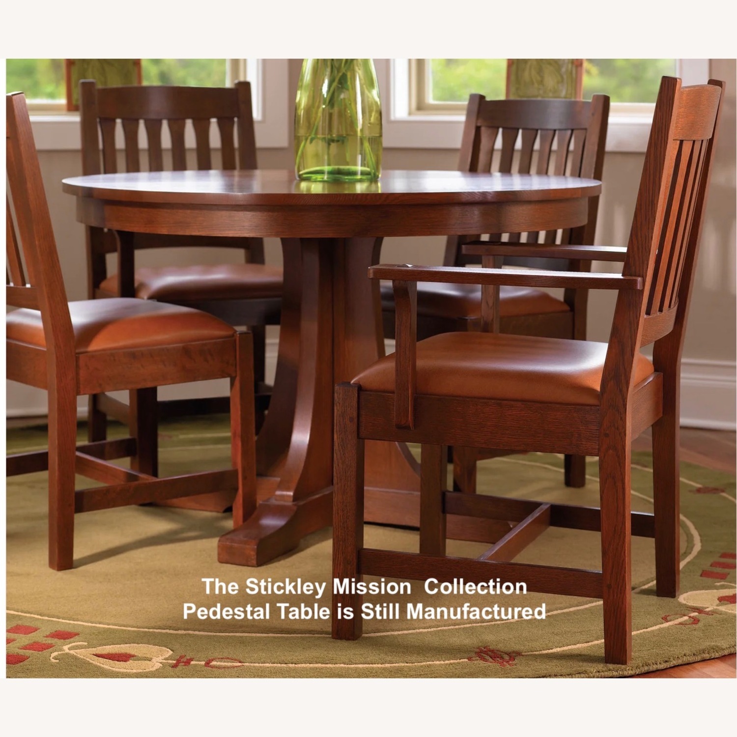 Stickley Mission Pedestal Dining Table - image-7