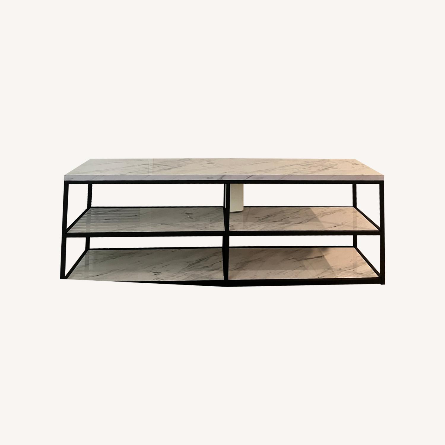 Jayden Black & White TV Stand - image-0