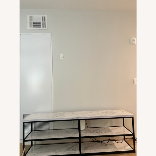 Used Jayden Black & White TV Stand for sale on AptDeco