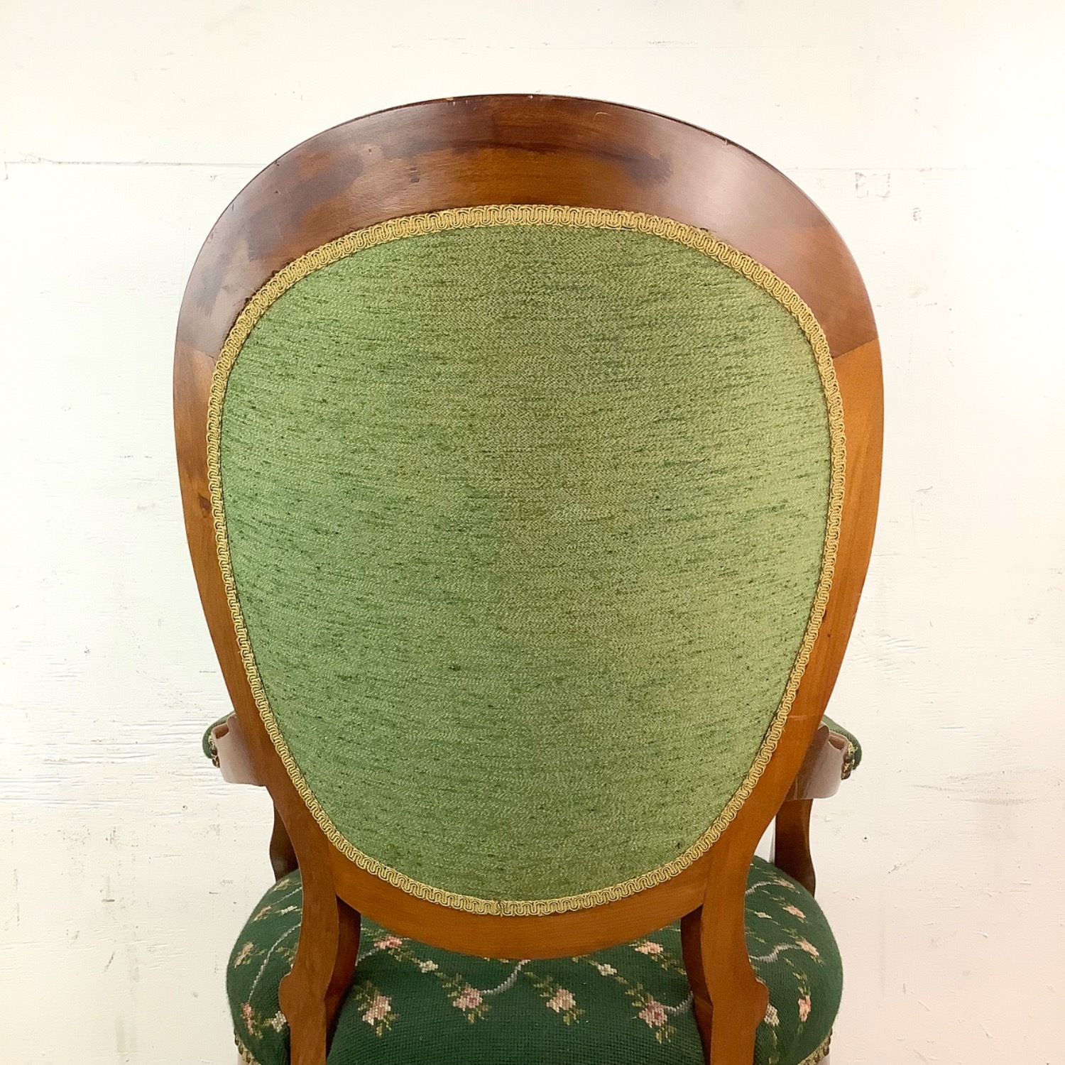 Vintage Needlepoint Armchair With Footstool - image-16