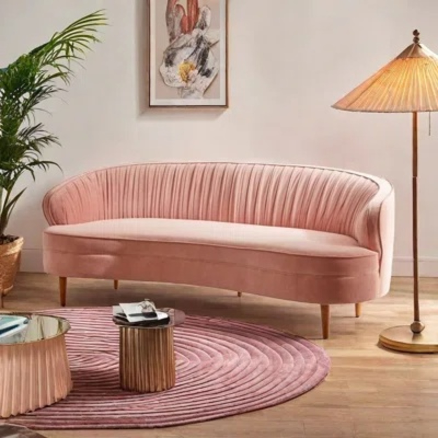 Urban Outfitters Rose Ellie Velvet Sofa - image-4