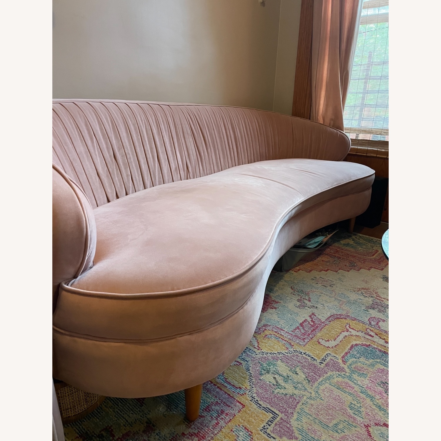 Urban Outfitters Rose Ellie Velvet Sofa - image-2