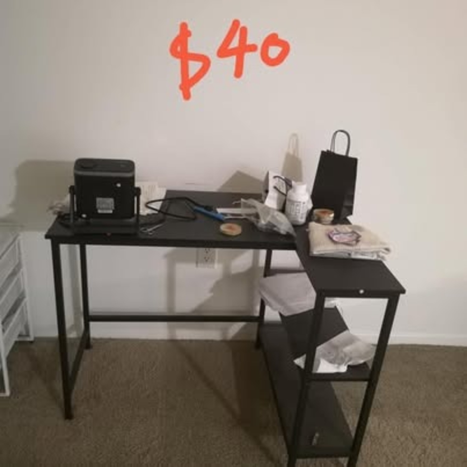 Huuger L Shaped Desk, 47 Inches Computer Desk - image-3