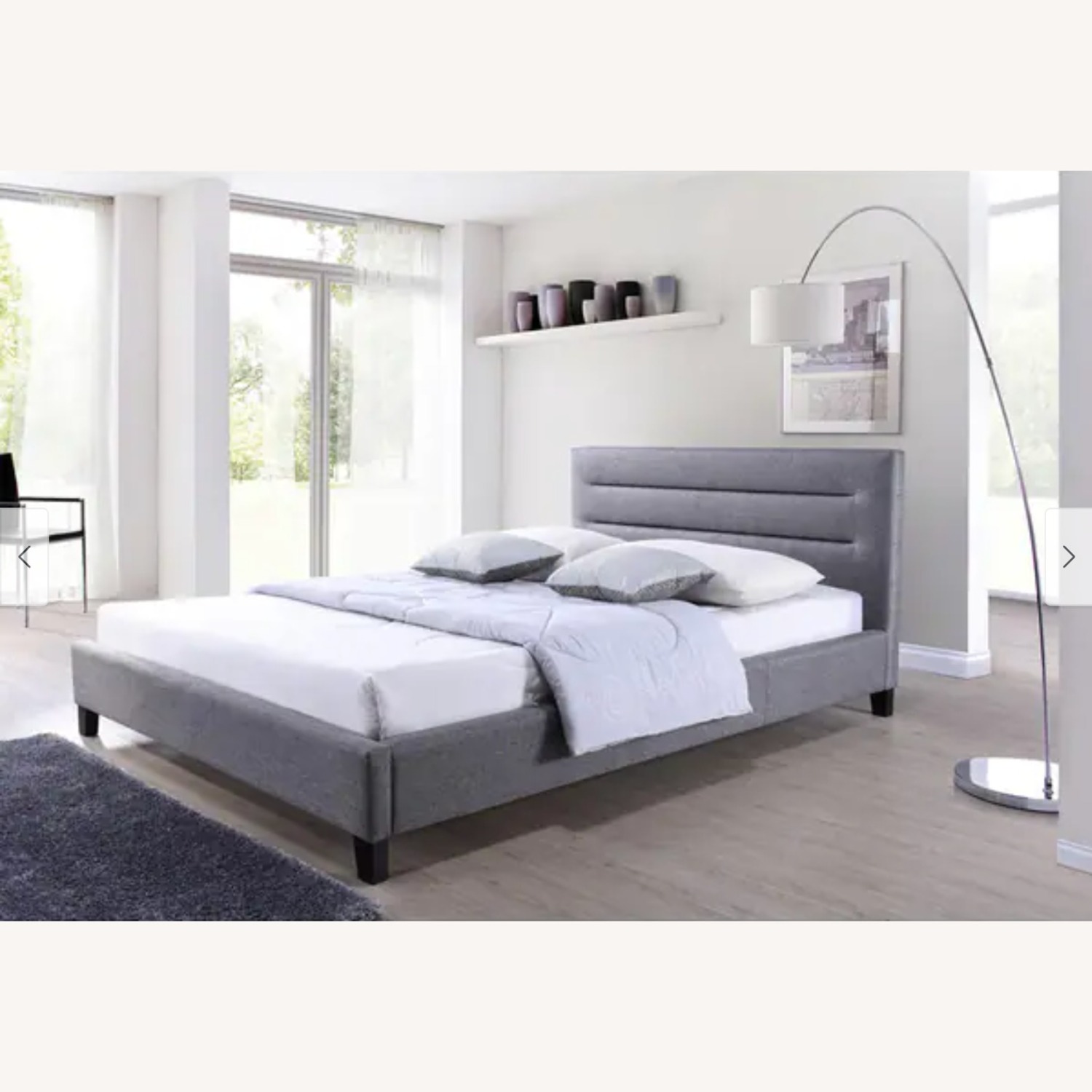 Porch & Den Mildred Grey Bed Frame - Queen size - image-1