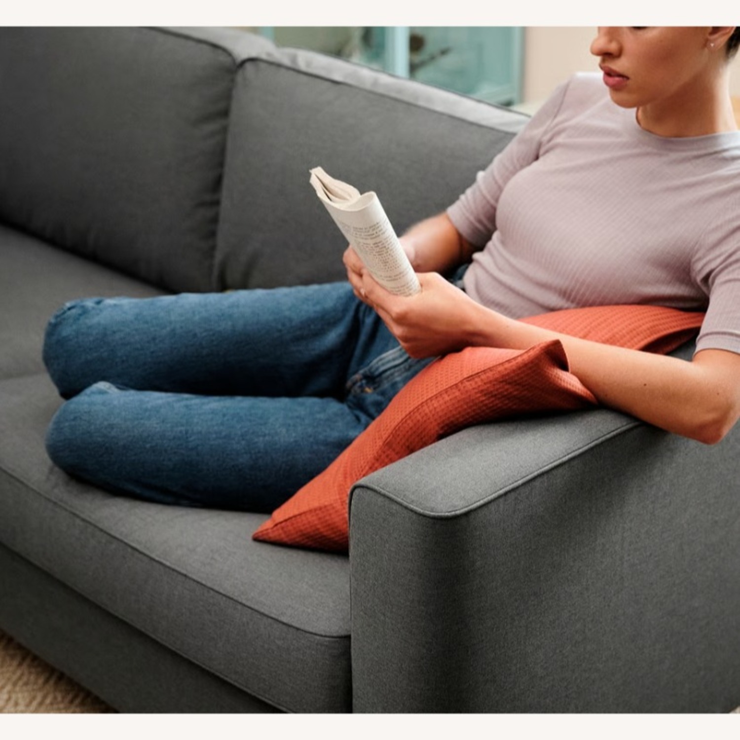 PÄRUP Loveseat, Vissle Gray - image-2