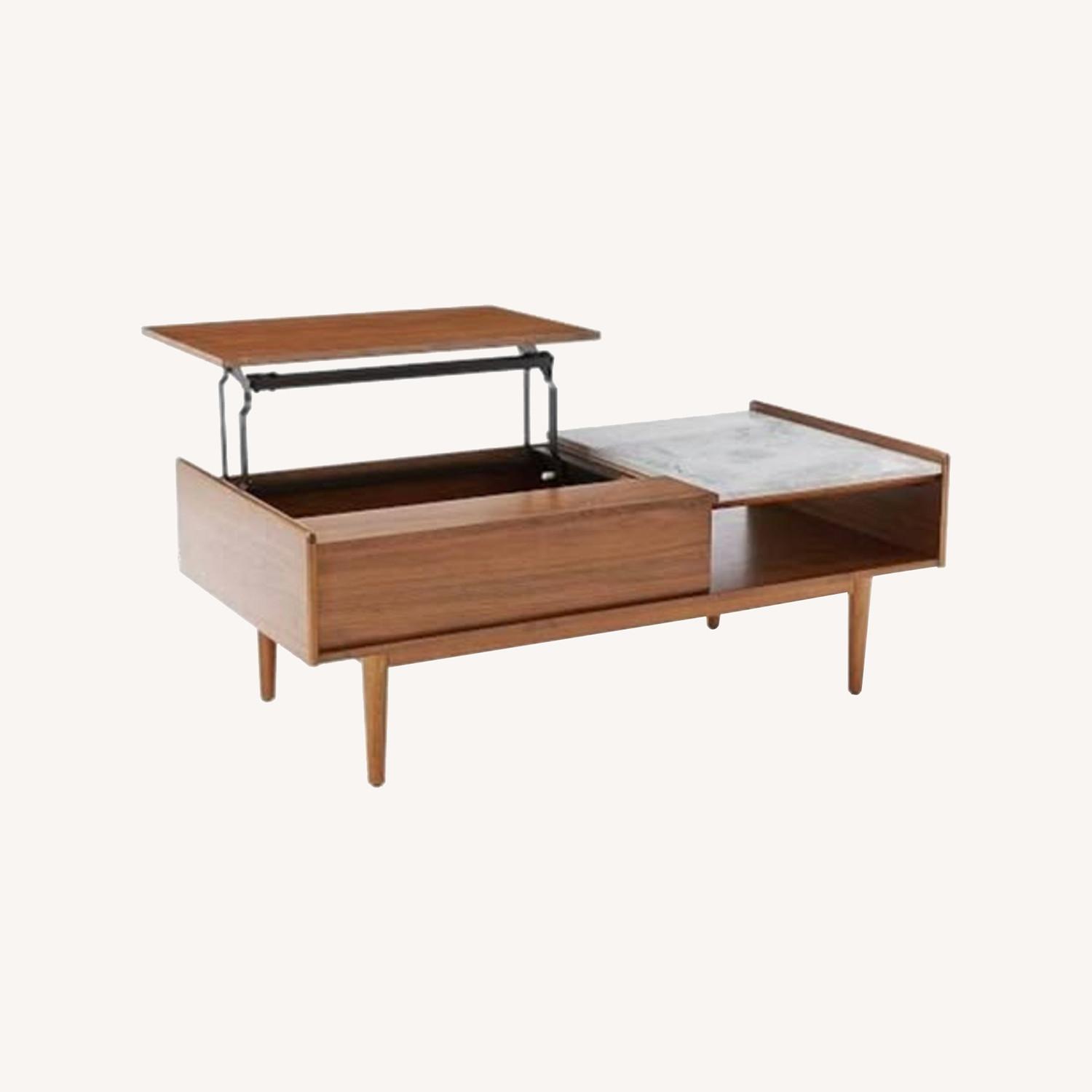 West Elm Mid-Century Marble Pop-Up Coffee Table  - image-0