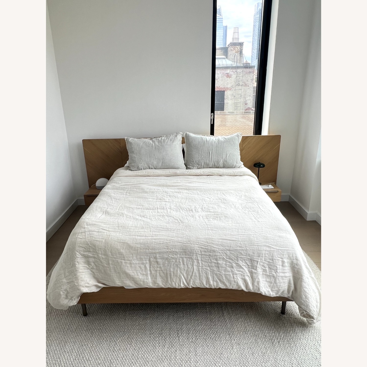 Article Nera Queen Bed Frame with Nightstand - image-1