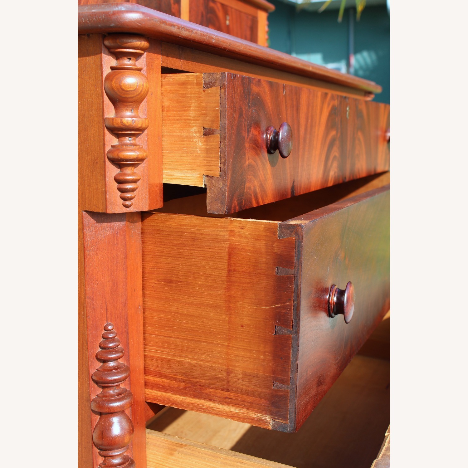 Early 20th-Century Flame Mahogany Empire Chest  - image-6