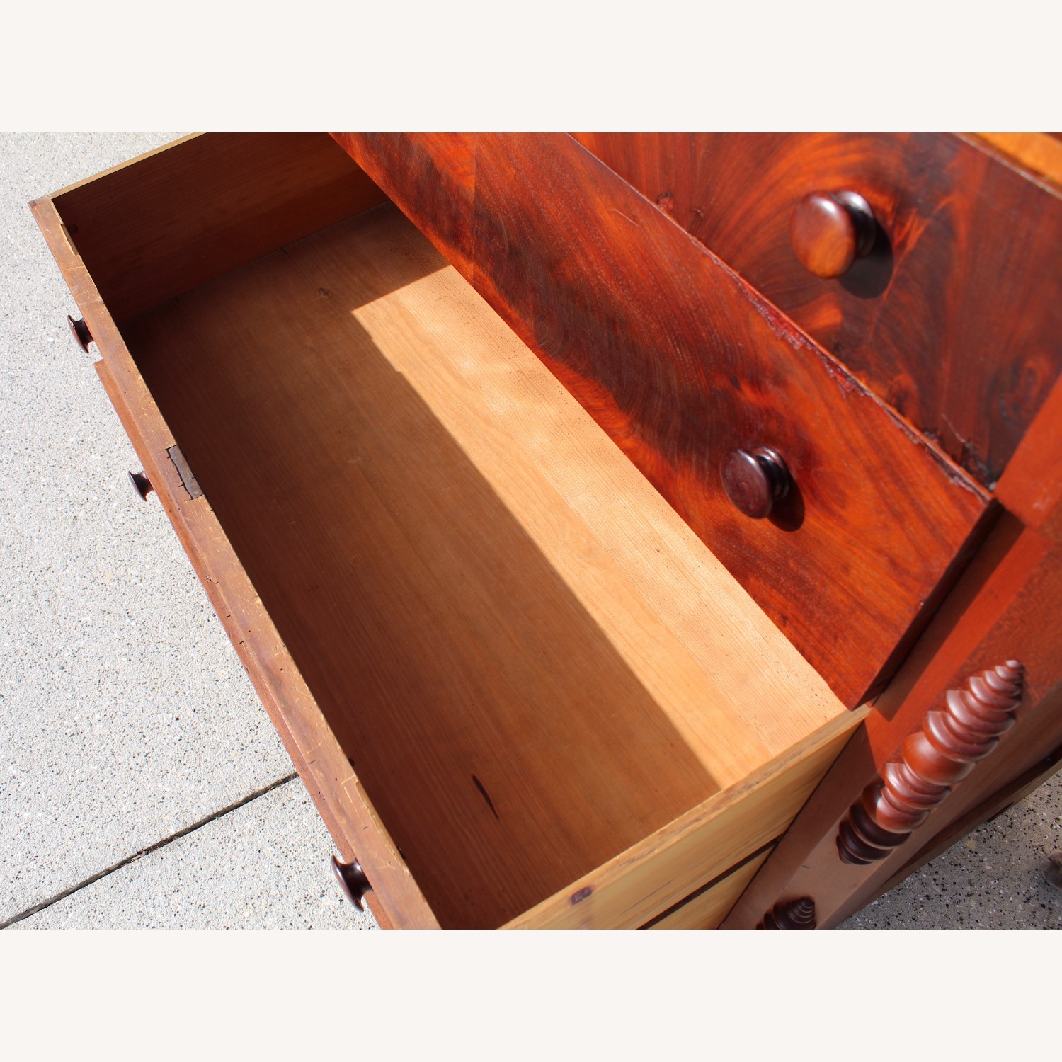Early 20th-Century Flame Mahogany Empire Chest  - image-8