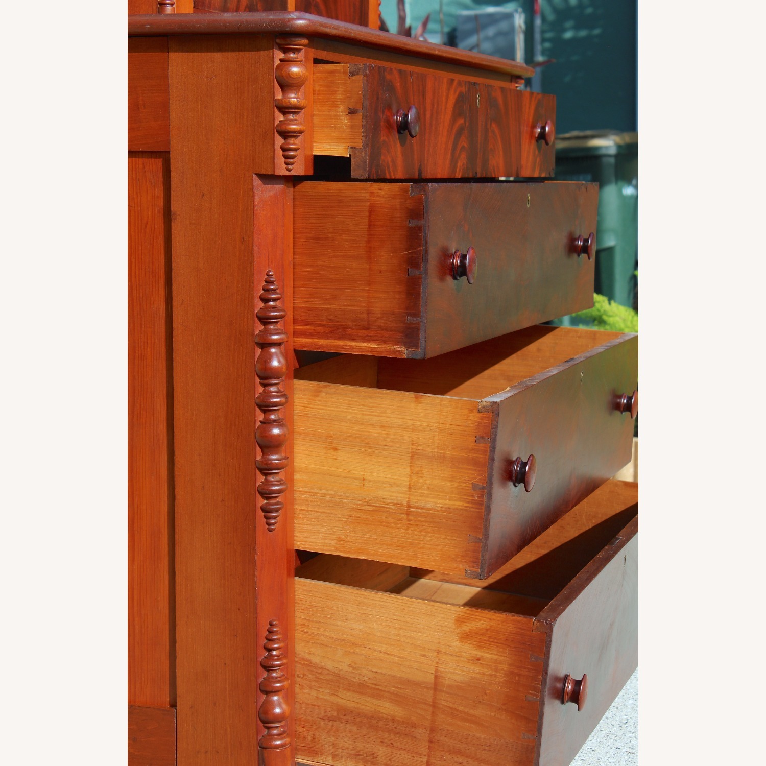 Early 20th-Century Flame Mahogany Empire Chest  - image-15