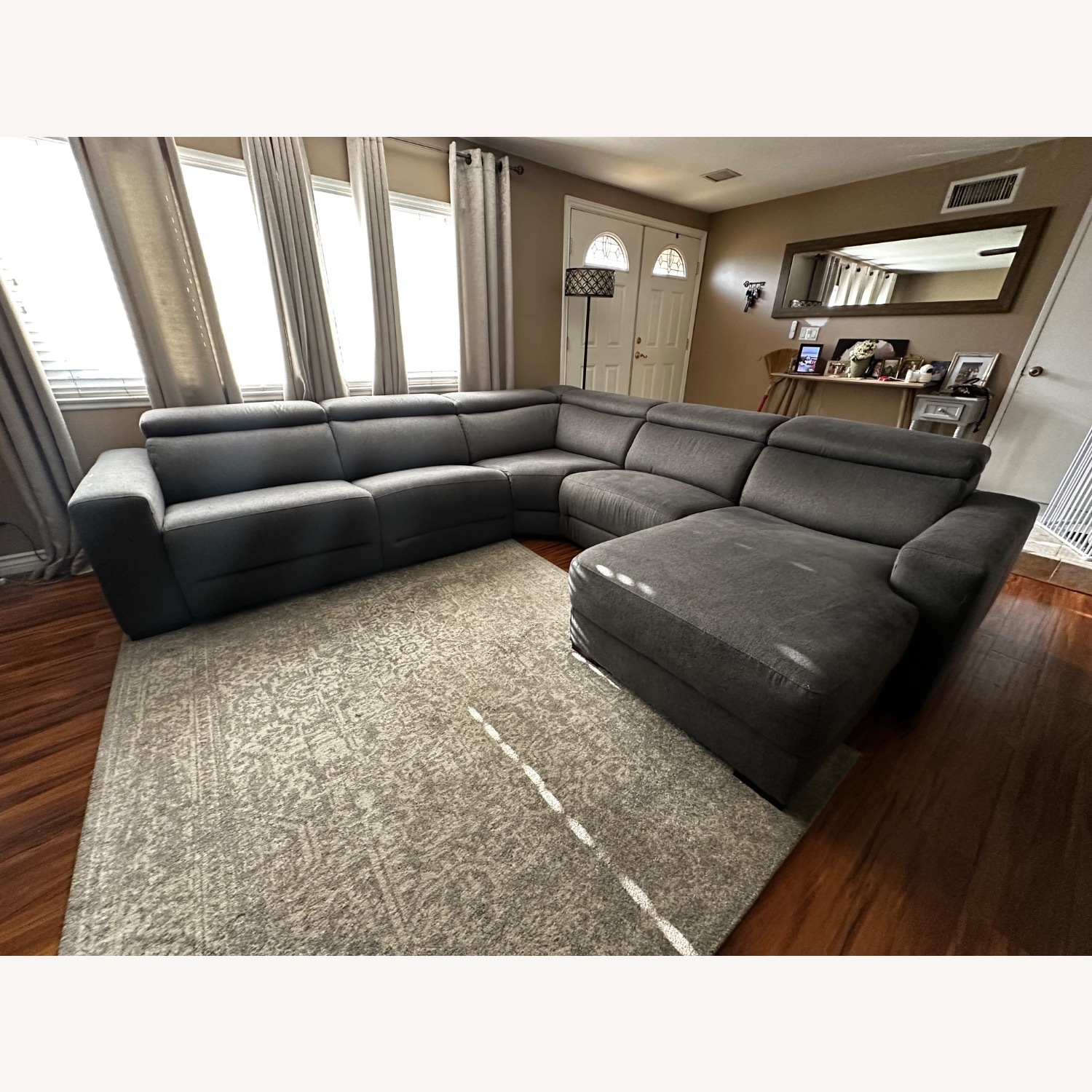 Nevio 5-Pc. Fabric Sectional and Chaise - image-1