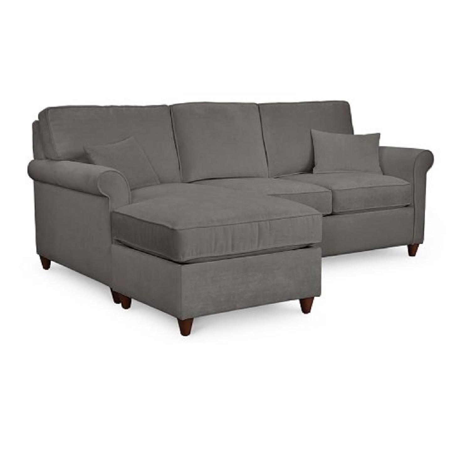 Macy’s Gray Sofa with Reversible Chaise - image-7