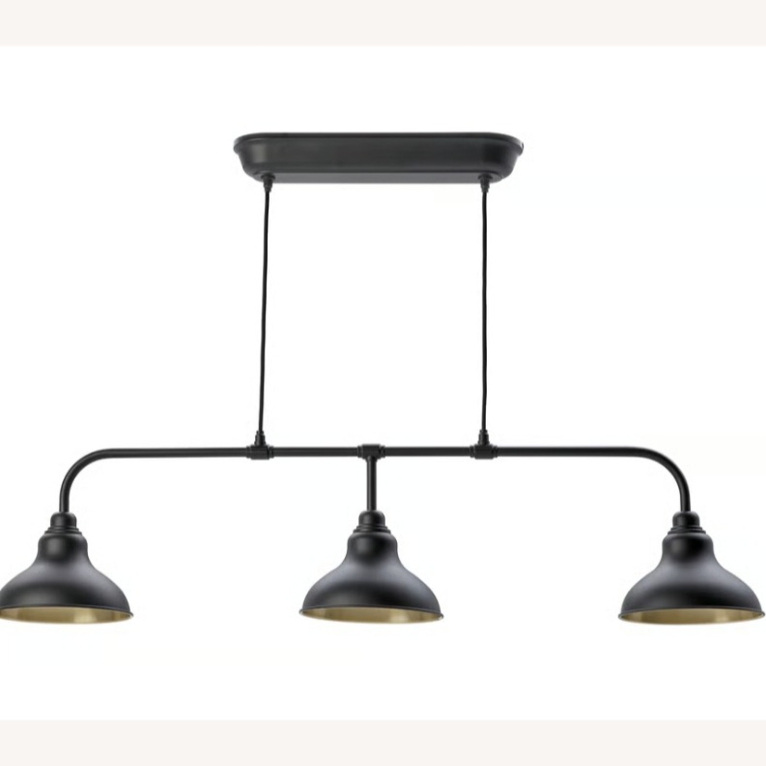 Pendant Lamp with 3 Lamps, Black - image-1
