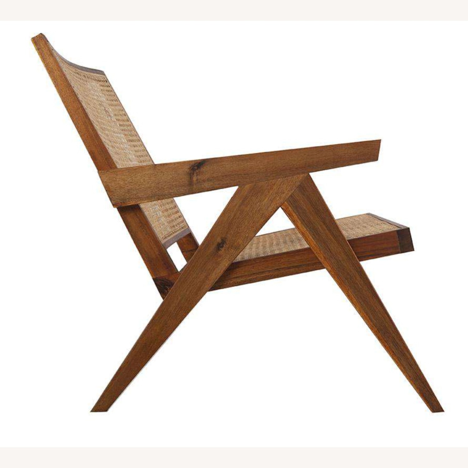 Jeanneret Hand Cane Lounge Chair - Natural Acacia - image-2