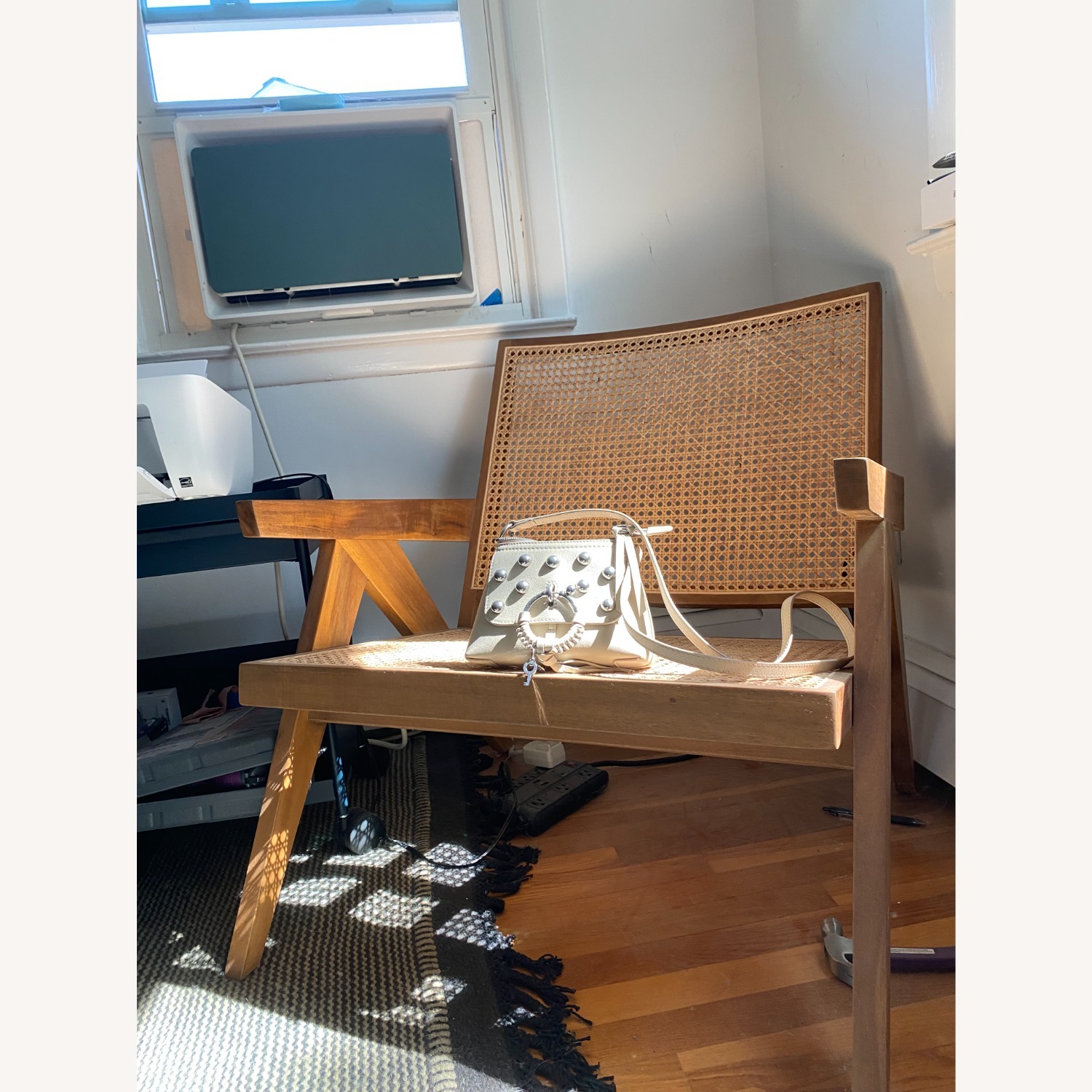 Jeanneret Hand Cane Lounge Chair - Natural Acacia - image-4