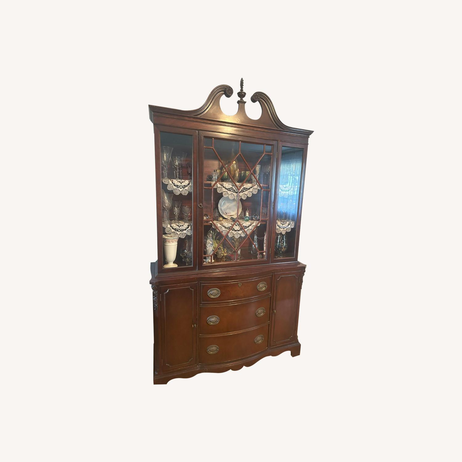 Vintage Breakfront China Hutch - image-0