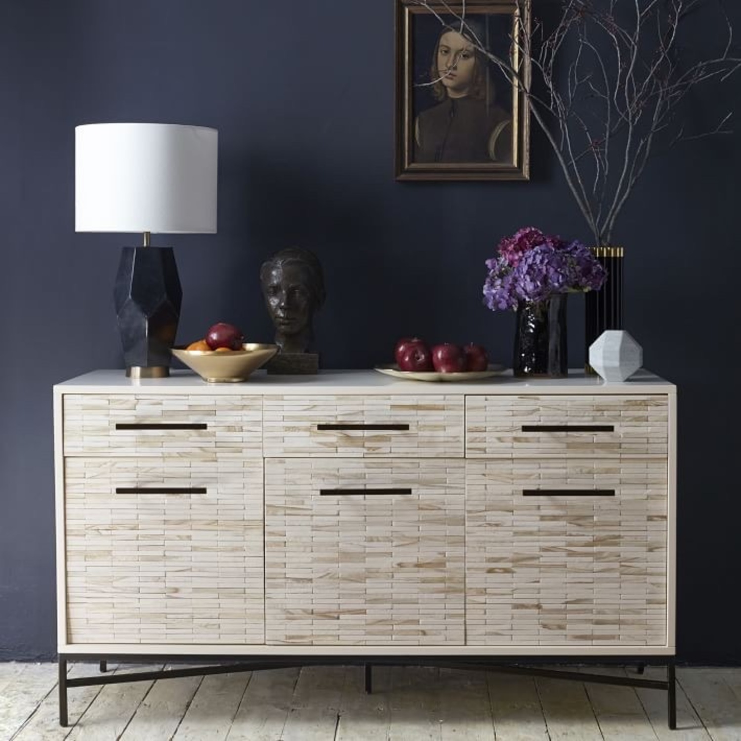 West Elm Wood Tiled 6-Drawer Dresser in Whitewash - image-6