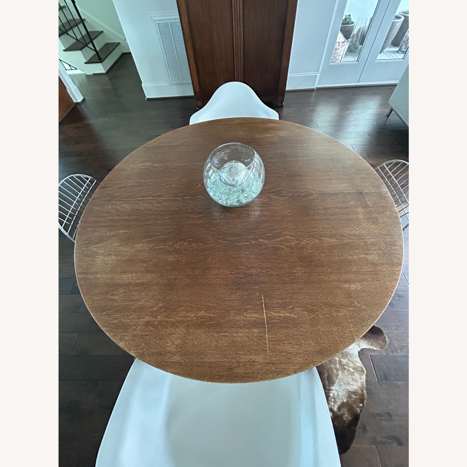 Round Antique Wood Dining Table - image-3