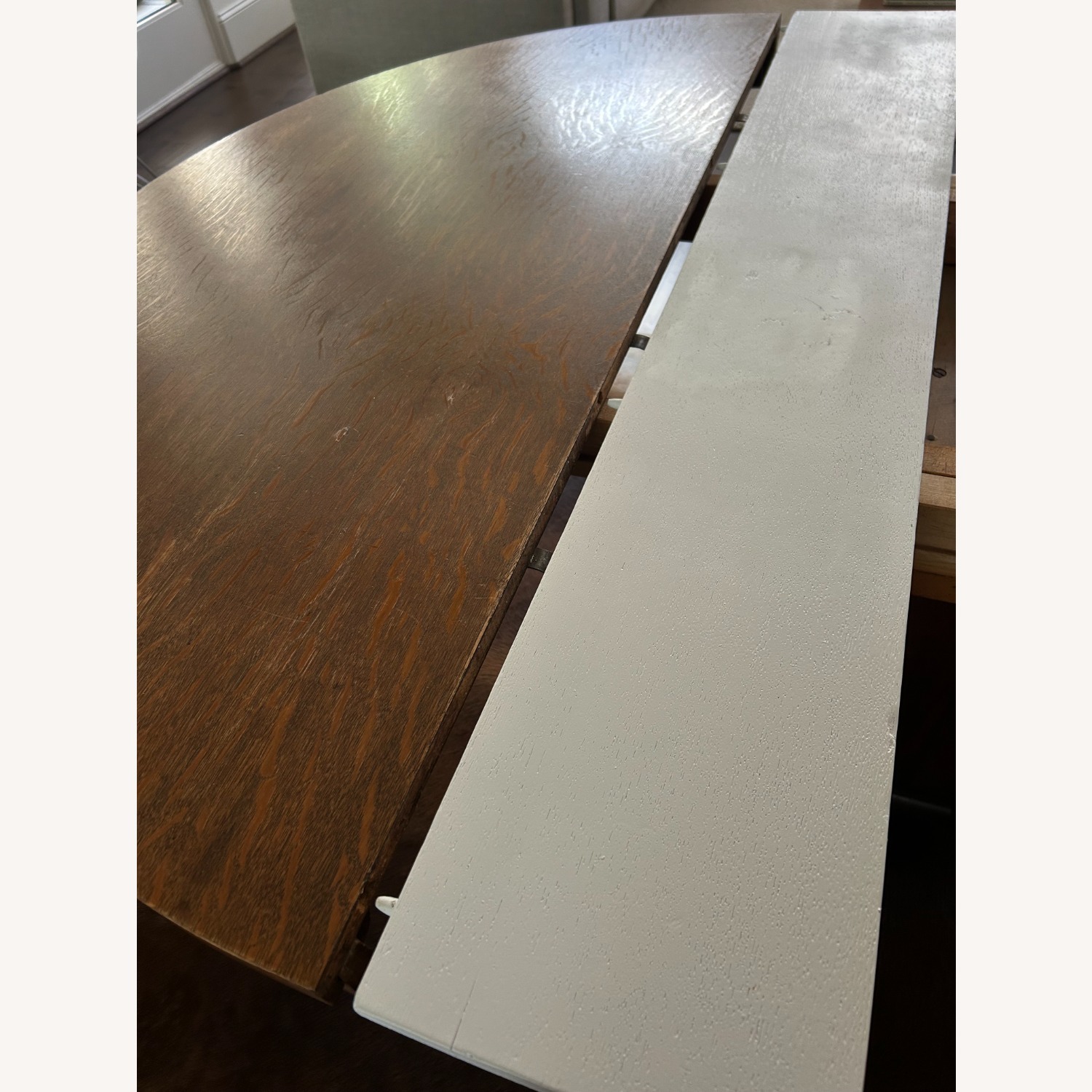 Round Antique Wood Dining Table - image-10